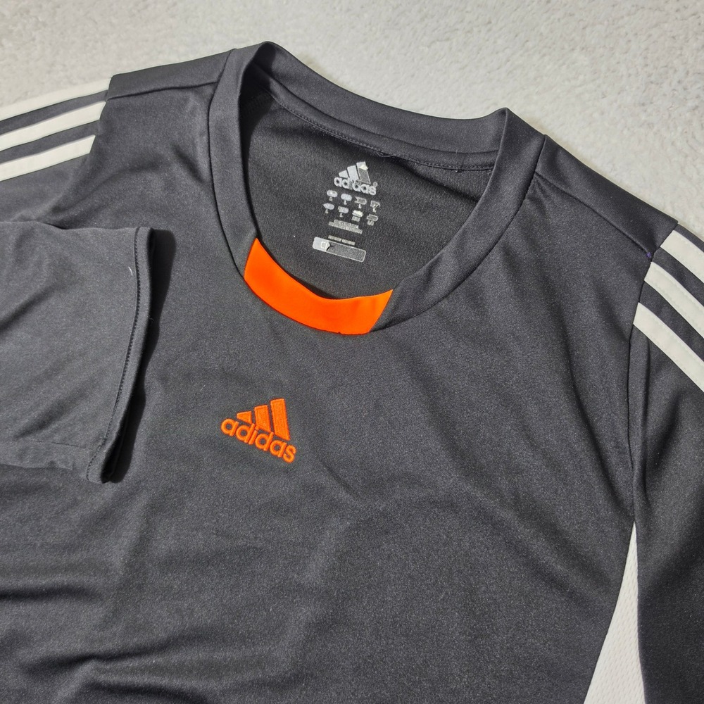 Adidas L/S Shirt Mens L Black Performance Athletic Soccer Jersey 608836